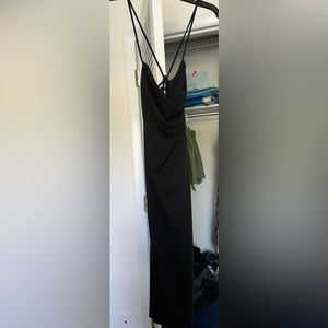 Fitted formal black dress